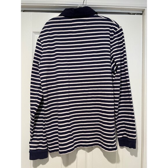 Jack Wills Mens Striped Rugby Polo Size L Preppy Academia Old Money Ivy League - Picture 2 of 13
